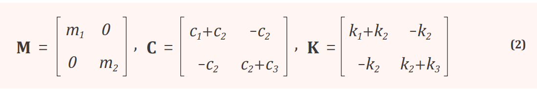  질량, 감쇠, 강성 행렬